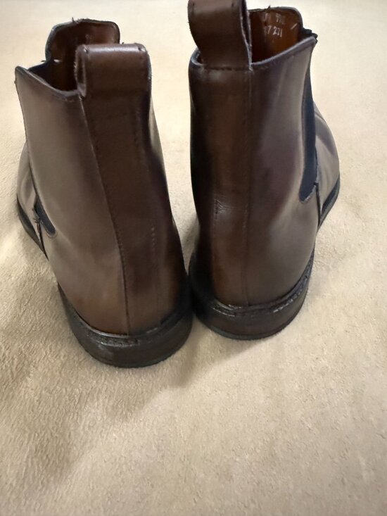MEN\'S BROWN LIVERPOOL ALLEN EDMONDS CHELSEA BOOTS SIZE 12D main image 4
